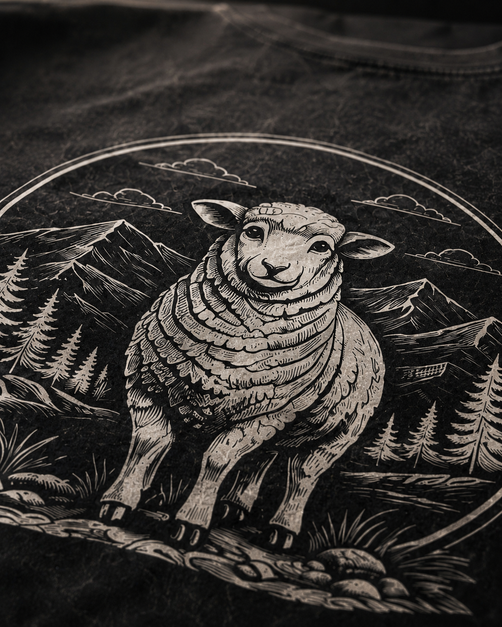 The 99 Tee – Acid Wash Negra