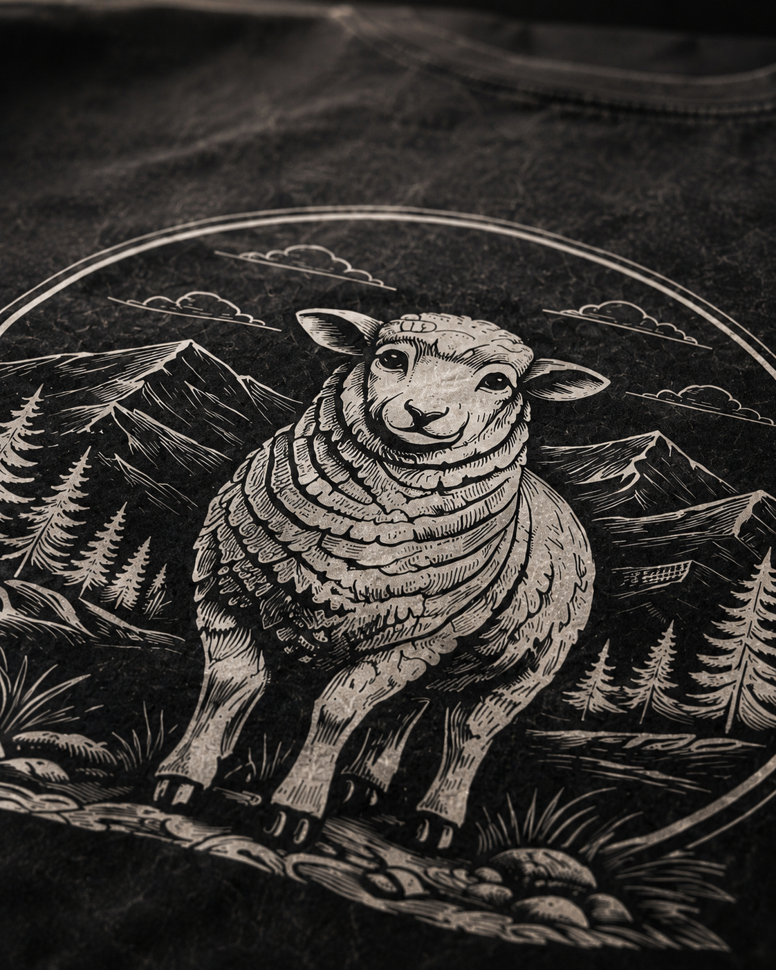 The 99 Tee – Acid Wash Negra